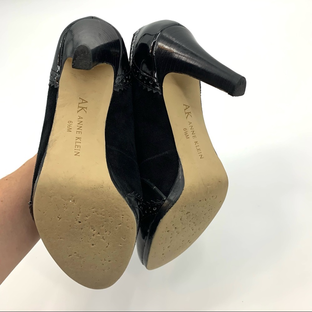 Anne Klein Lace-up Akqiara Black Ankle Shootie Size 6.5 - Picture 7 of 7